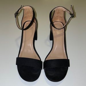 A New Day Black Open-Toe Heels